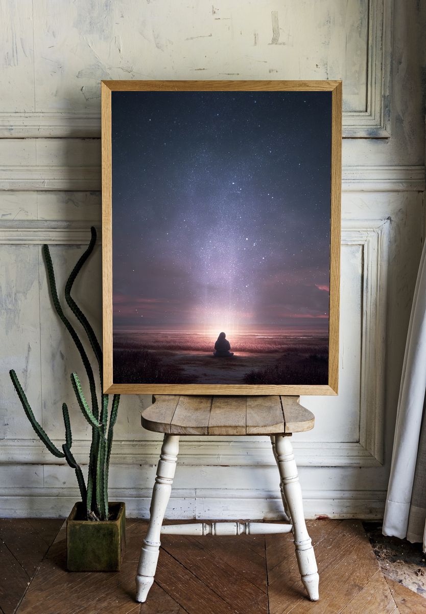 Starlit Meditation — Nature Print. room preview