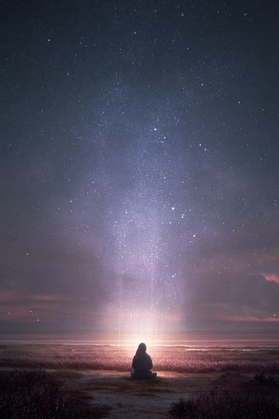 Starlit Meditation — Nature Print. poster