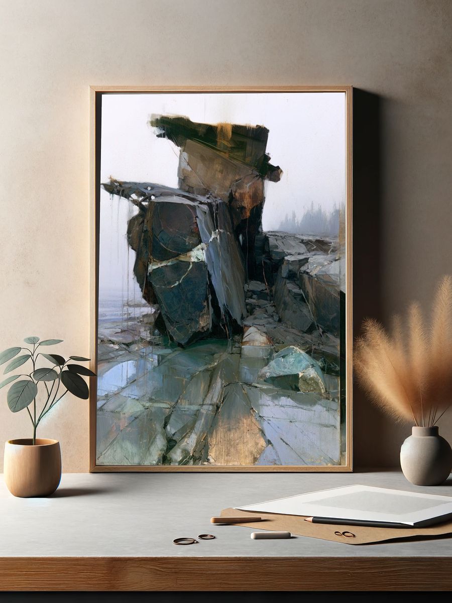 Rock Formation Contemporary Print. — room view 2