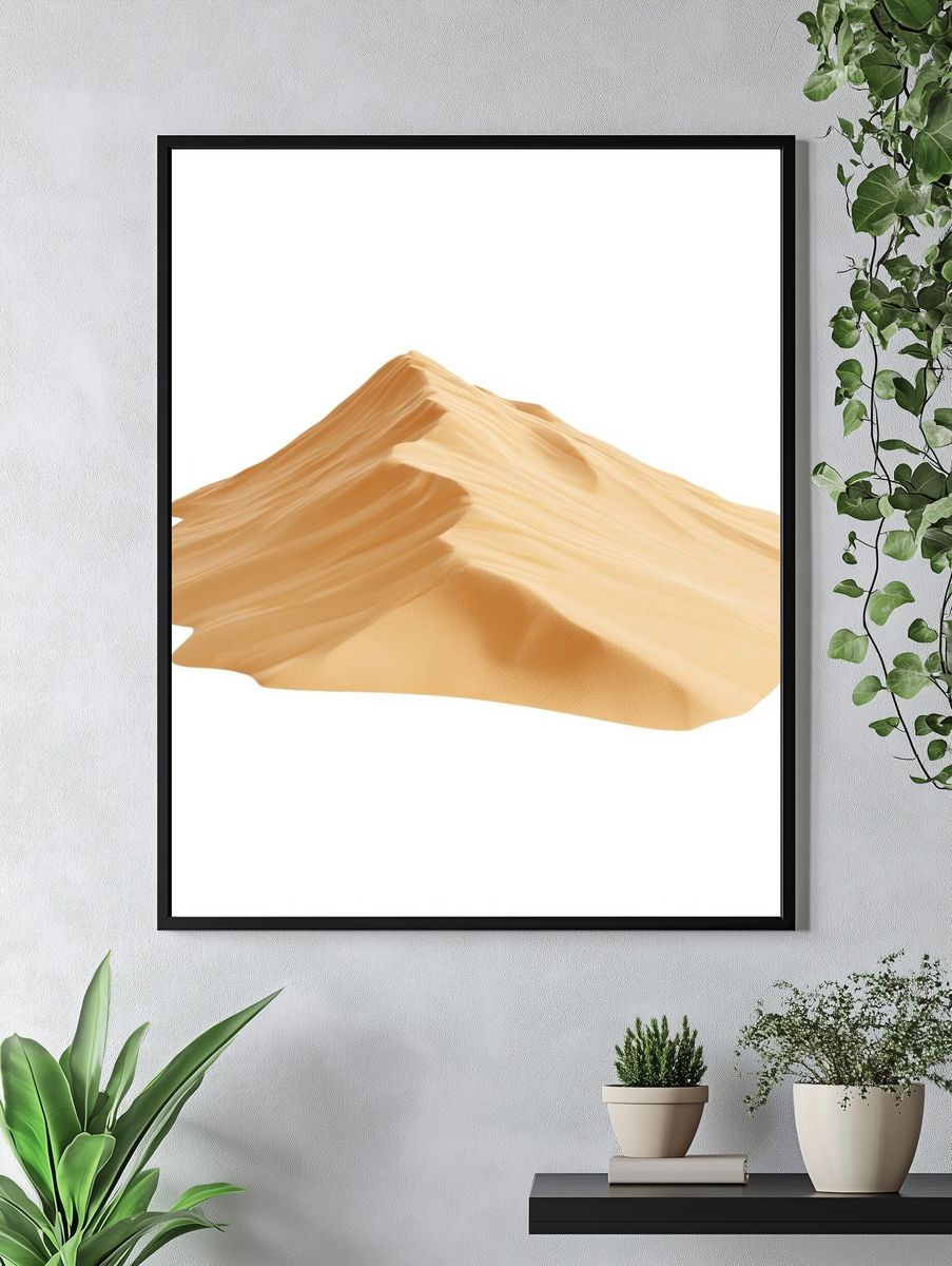 Golden Sand Dune Minimalist Print. — room view 4