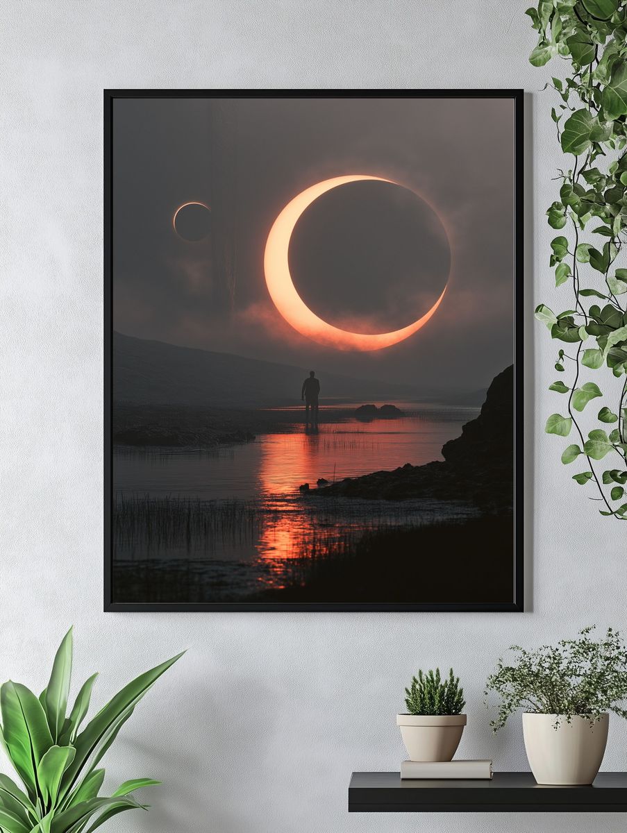 Eclipse Over Silent Lake Poster. — room view 4