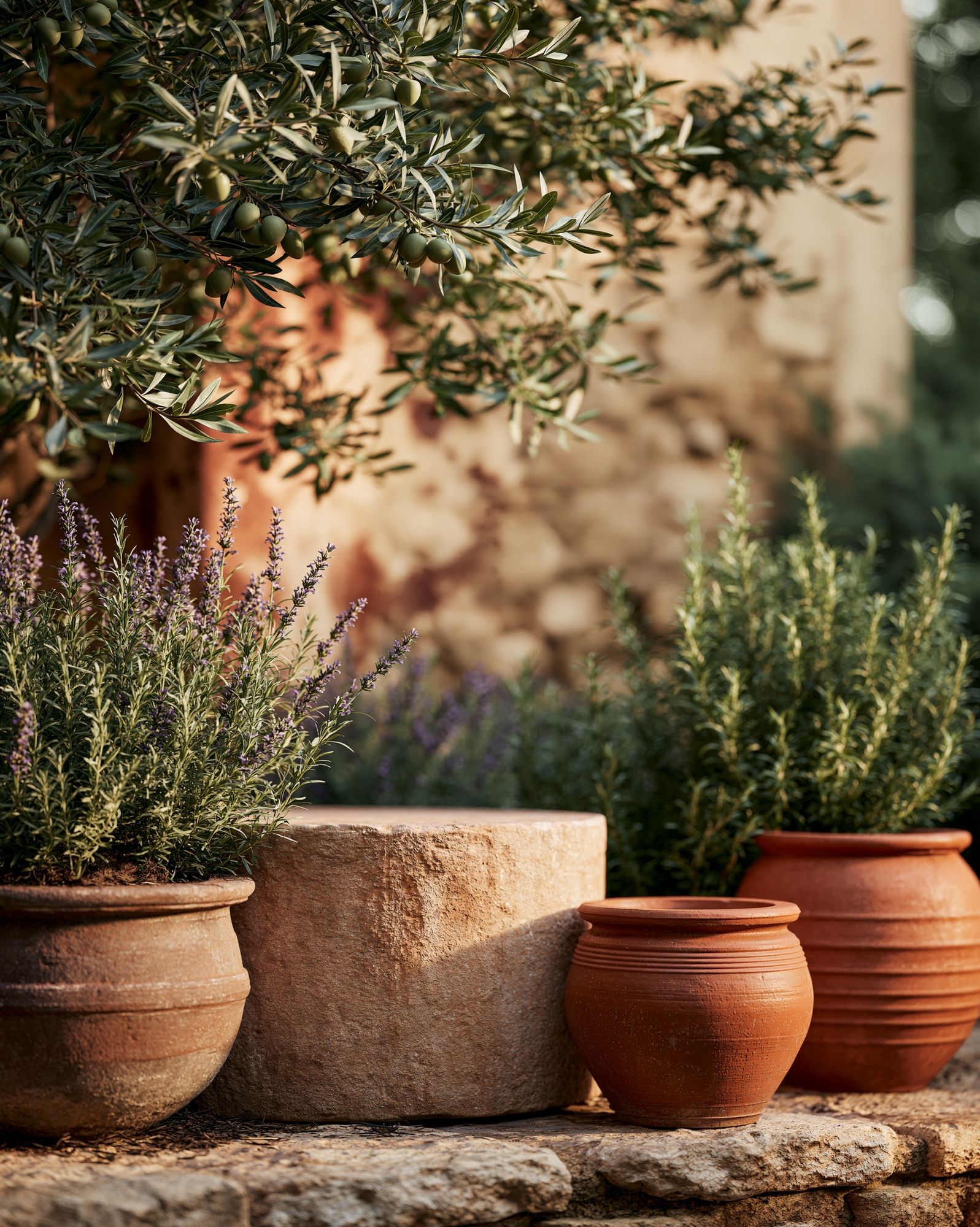Mediterranean Olive Garden Print. poster — nature art