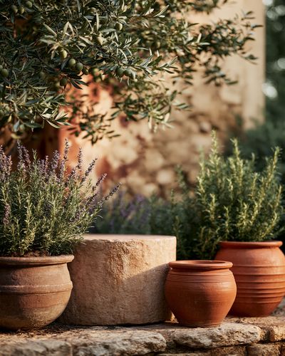 Mediterranean Olive Garden Print.