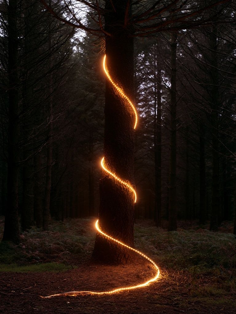 Glowing Forest Spiral Poster. poster detail