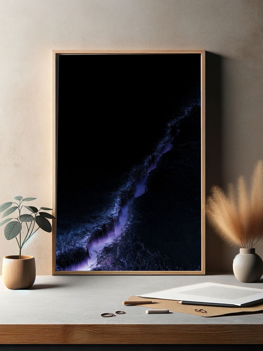 Neon Canyon Nightscape Poster. — room view 2