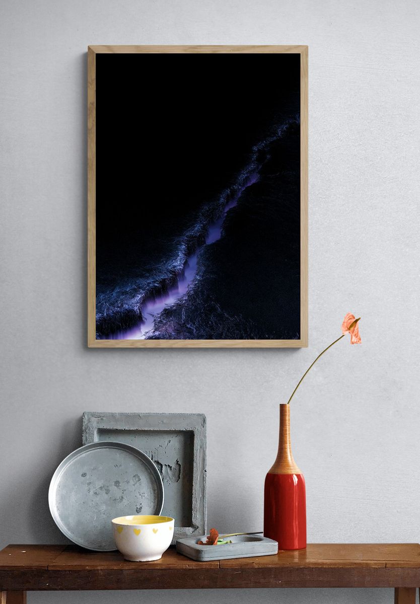 Neon Canyon Nightscape Poster. — room view 3