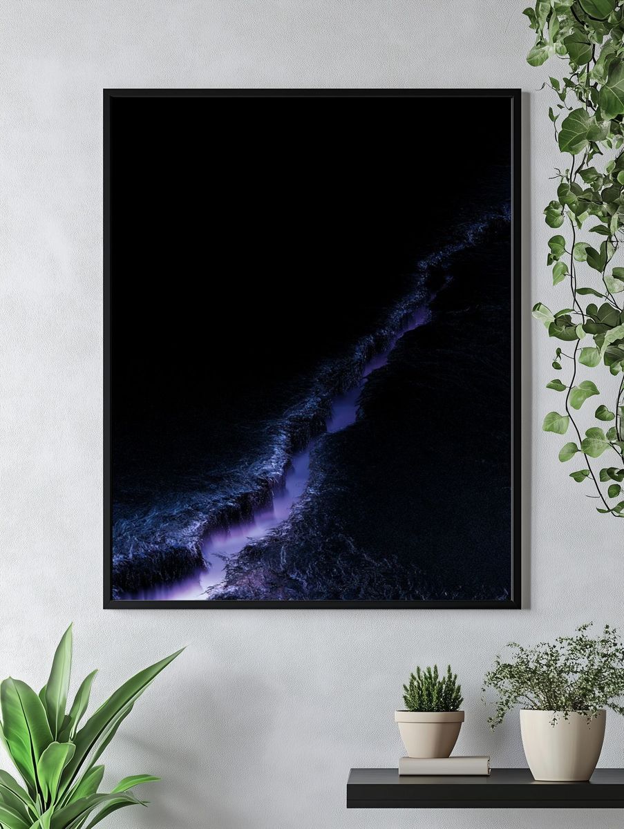 Neon Canyon Nightscape Poster. — room view 4
