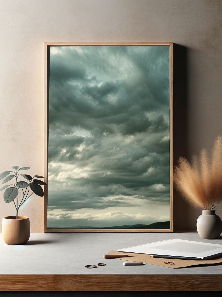 Stormy Sky Landscape Poster. — room view 2