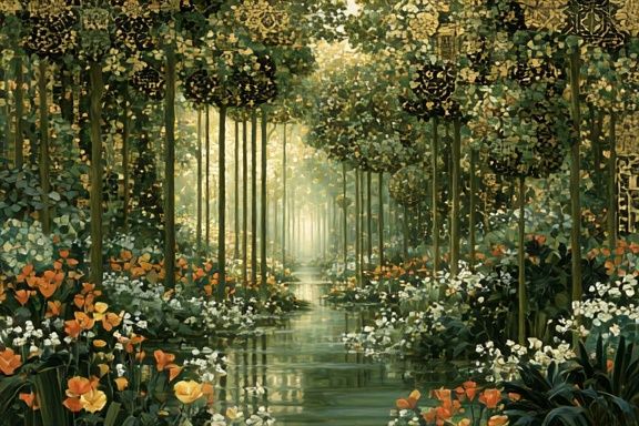 Enchanted Forest Path Print. poster detail