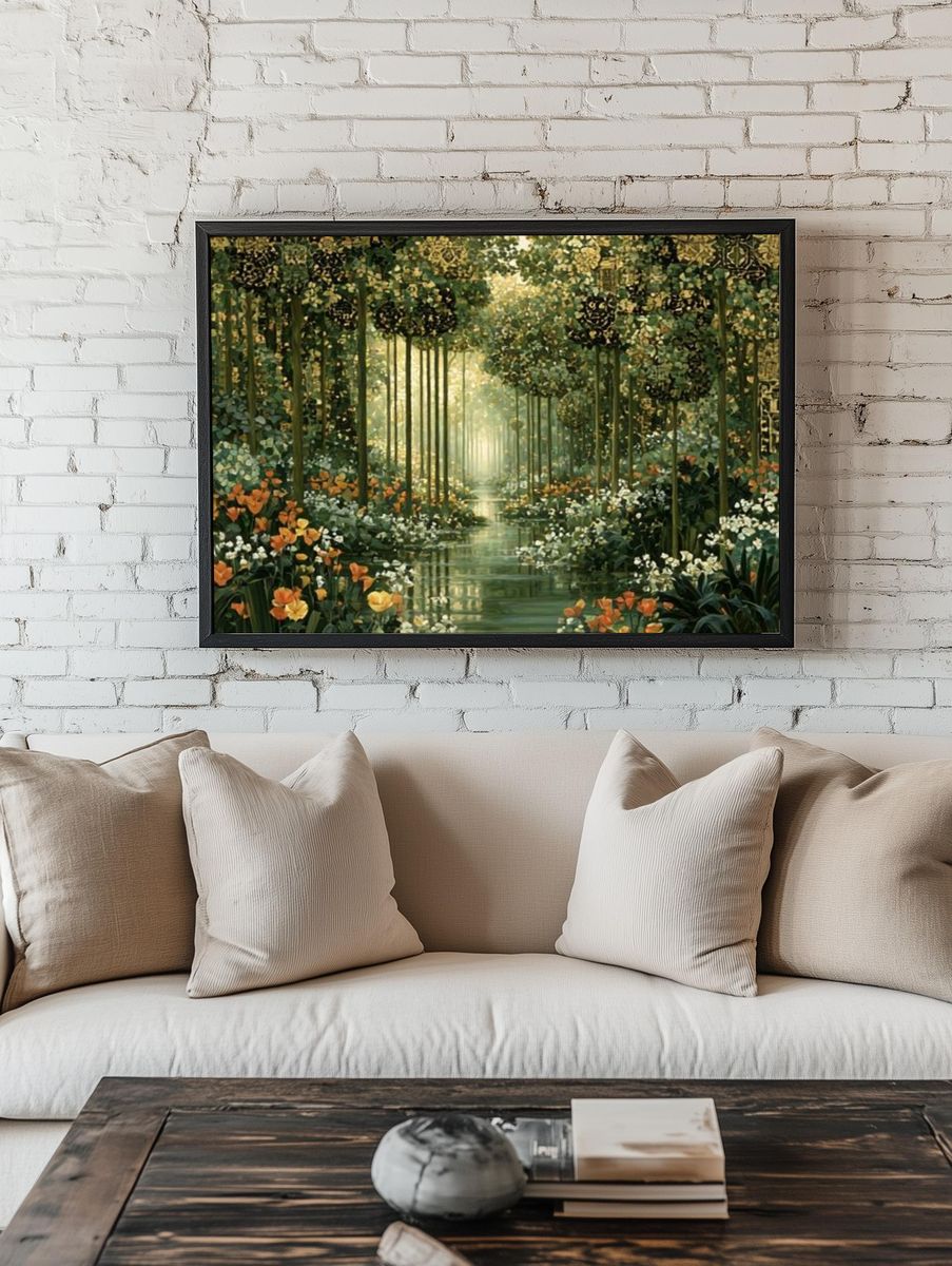 Enchanted Forest Path Print. — room view 1