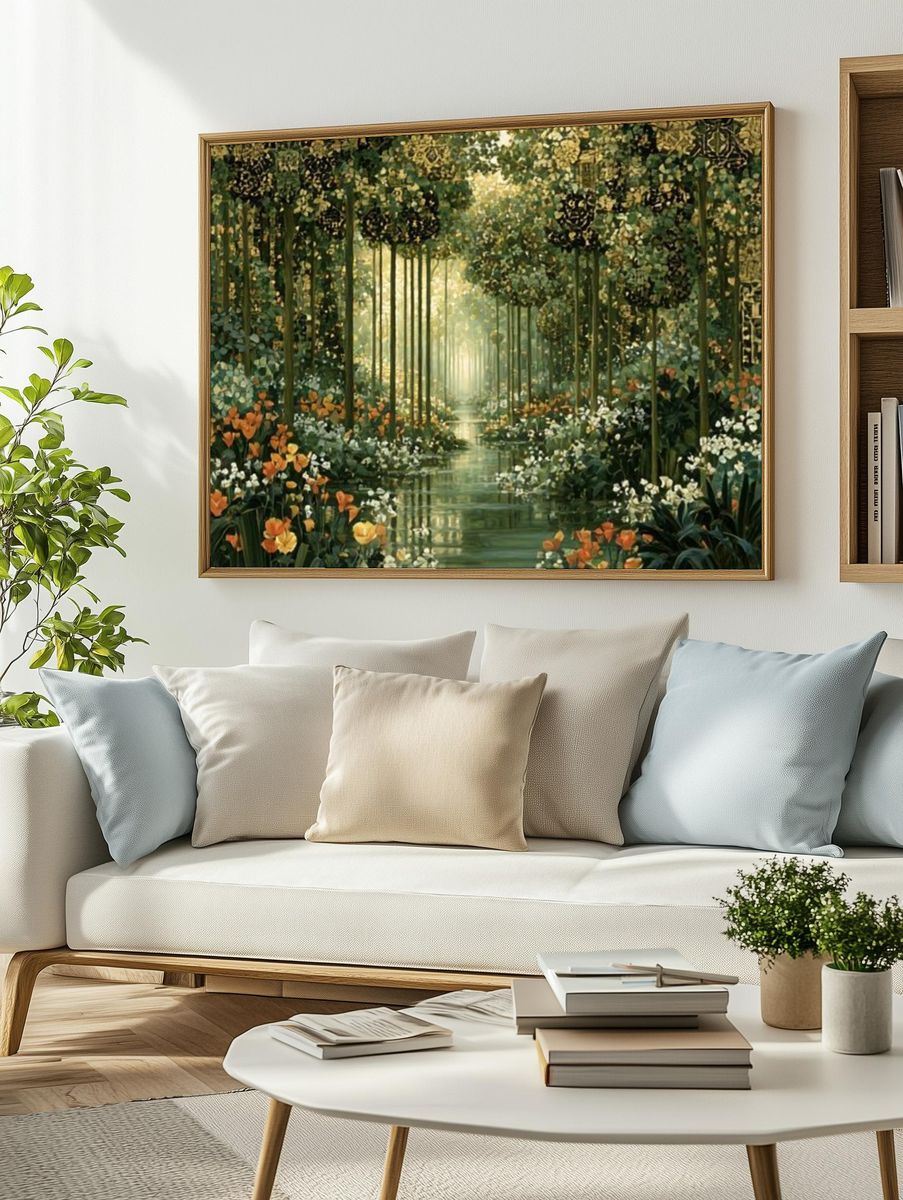 Enchanted Forest Path Print. — room view 2