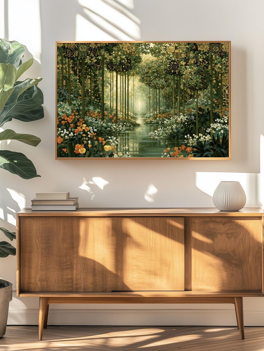 Enchanted Forest Path Print. — room view 3