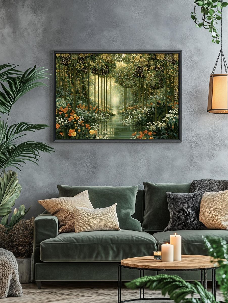 Enchanted Forest Path Print. — room view 4