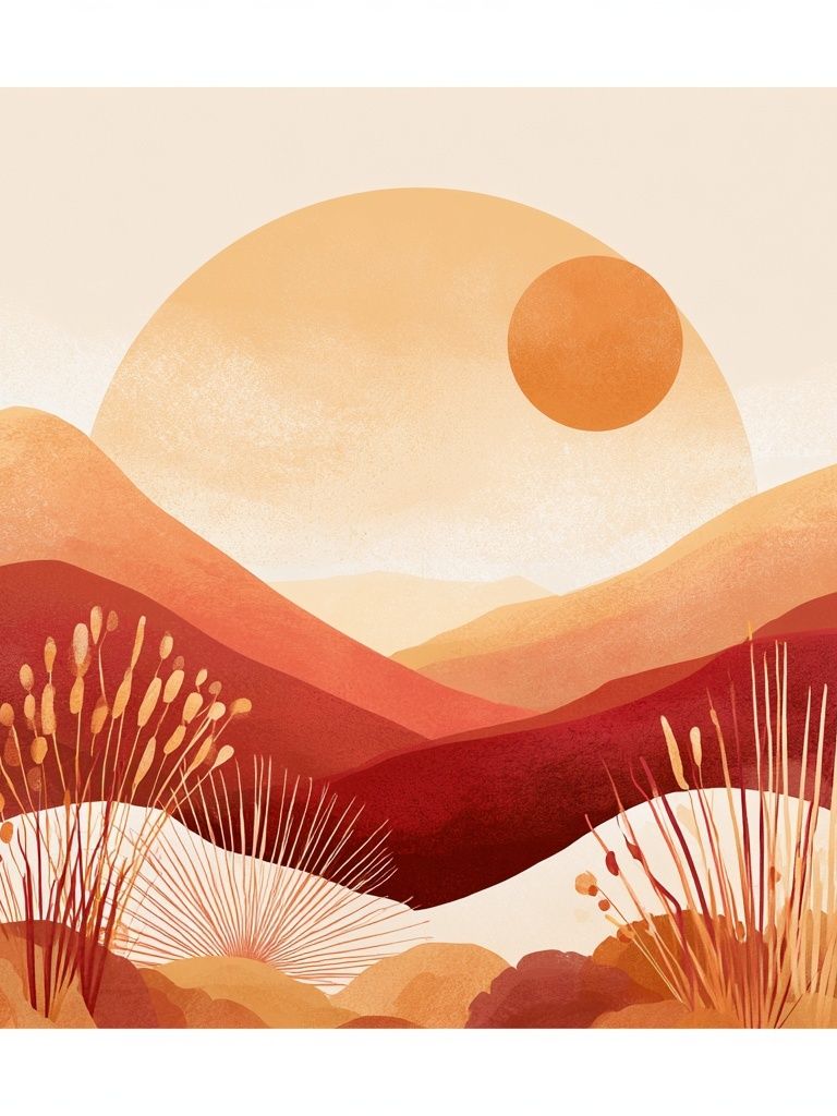 Sunset Desert Landscape Print. poster detail