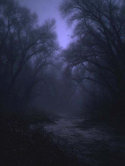 Misty Twilight Forest Poster. poster