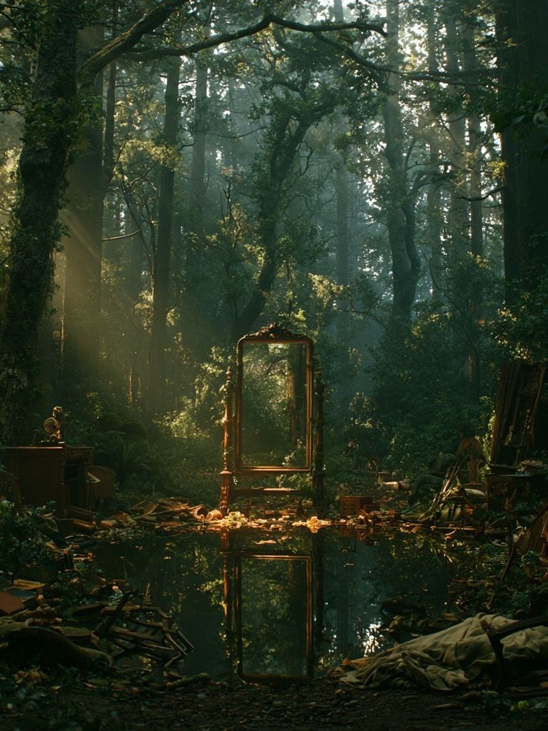 Enchanted Forest Mirror Poster. poster detail