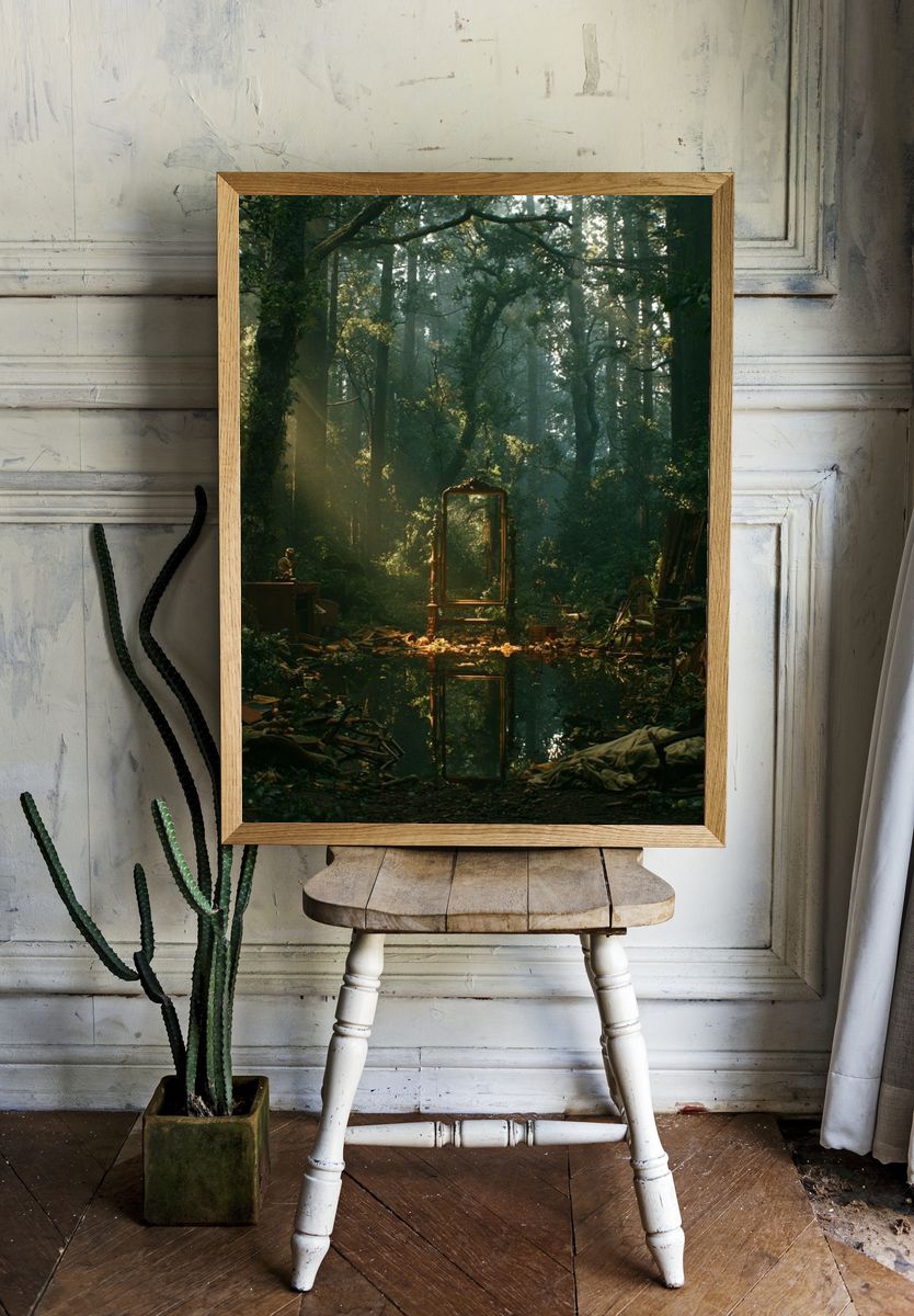 Enchanted Forest Mirror Poster. — room view 1