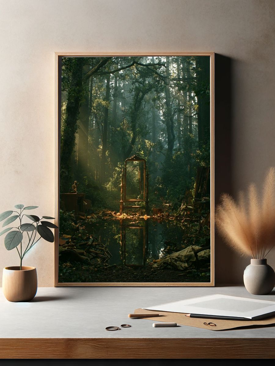 Enchanted Forest Mirror Poster. — room view 2