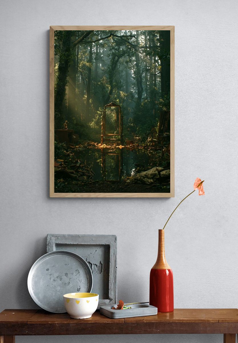 Enchanted Forest Mirror Poster. — room view 3