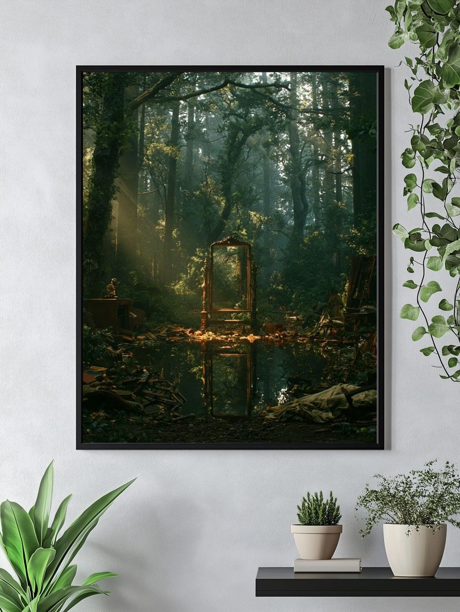 Enchanted Forest Mirror Poster. — room view 4