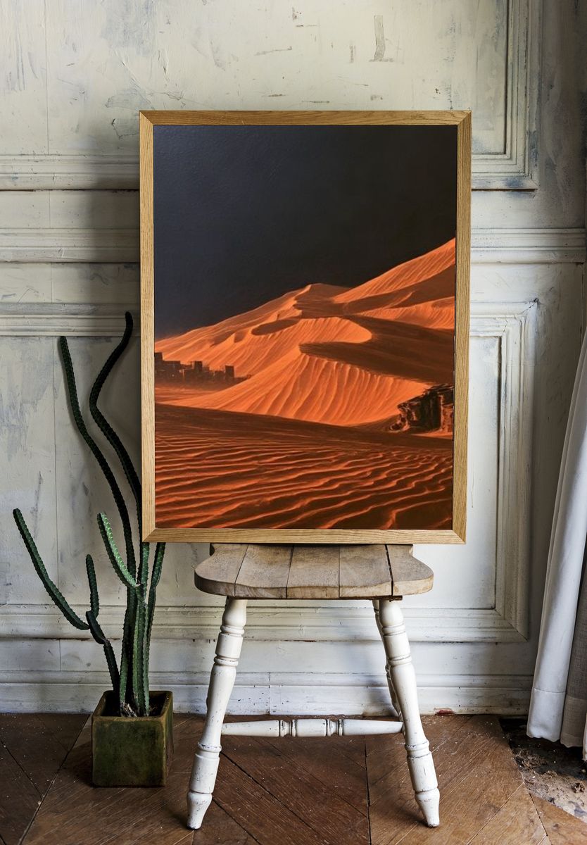 Desert Dunes Landscape Print. room preview