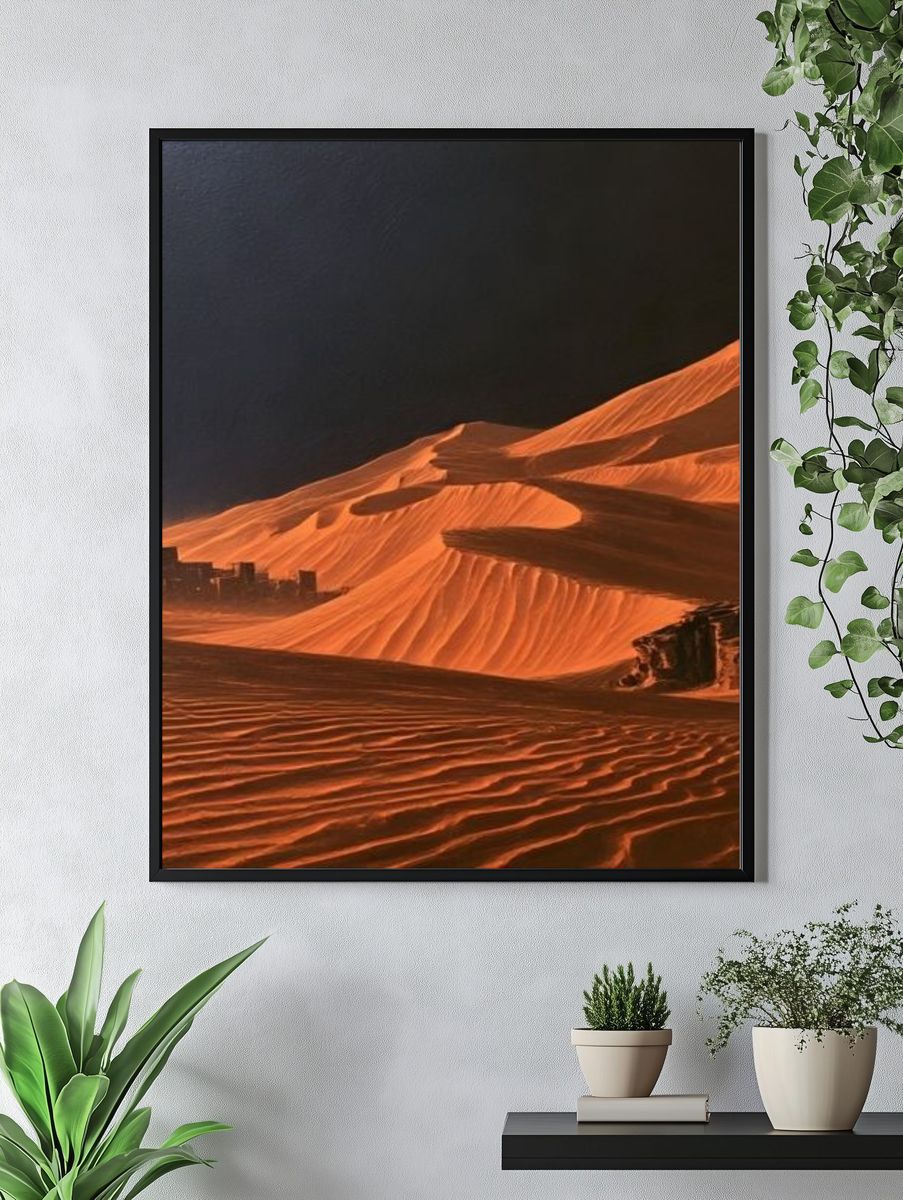 Desert Dunes Landscape Print. — room view 4