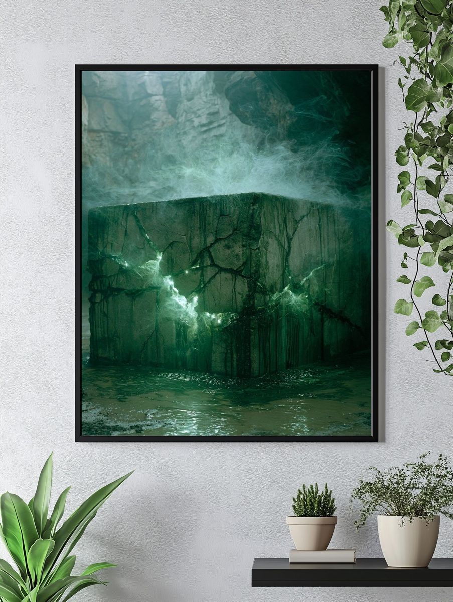 Emerald Stone Cavern Print. — room view 4