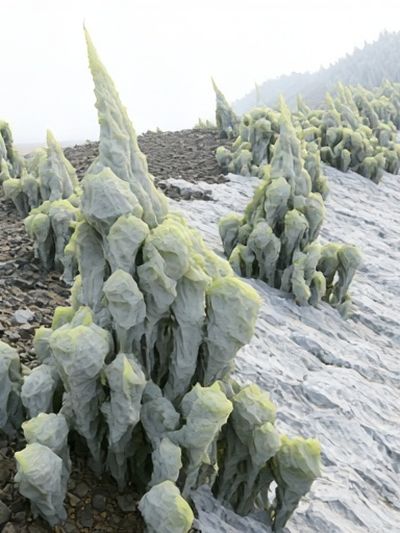 Icy Spires Landscape Print. poster