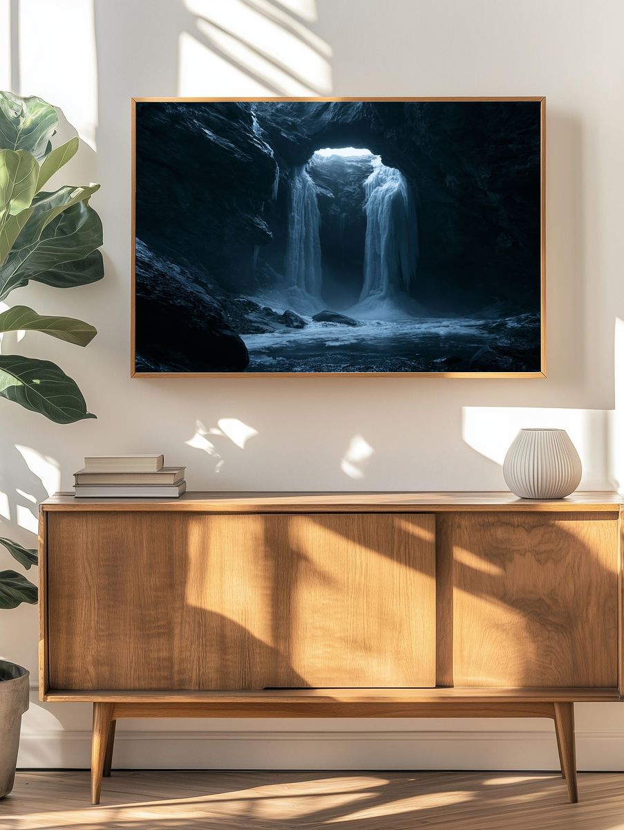 Frozen Ice Cave Landscape Poster. — room view 3