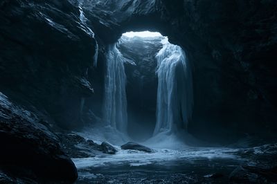 Frozen Ice Cave Landscape Poster.