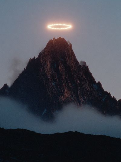 Ethereal Mountain Halo Print