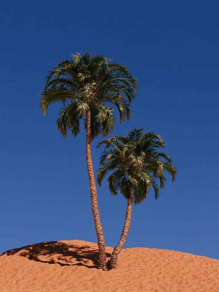 Desert Palm Landscape Print. poster detail