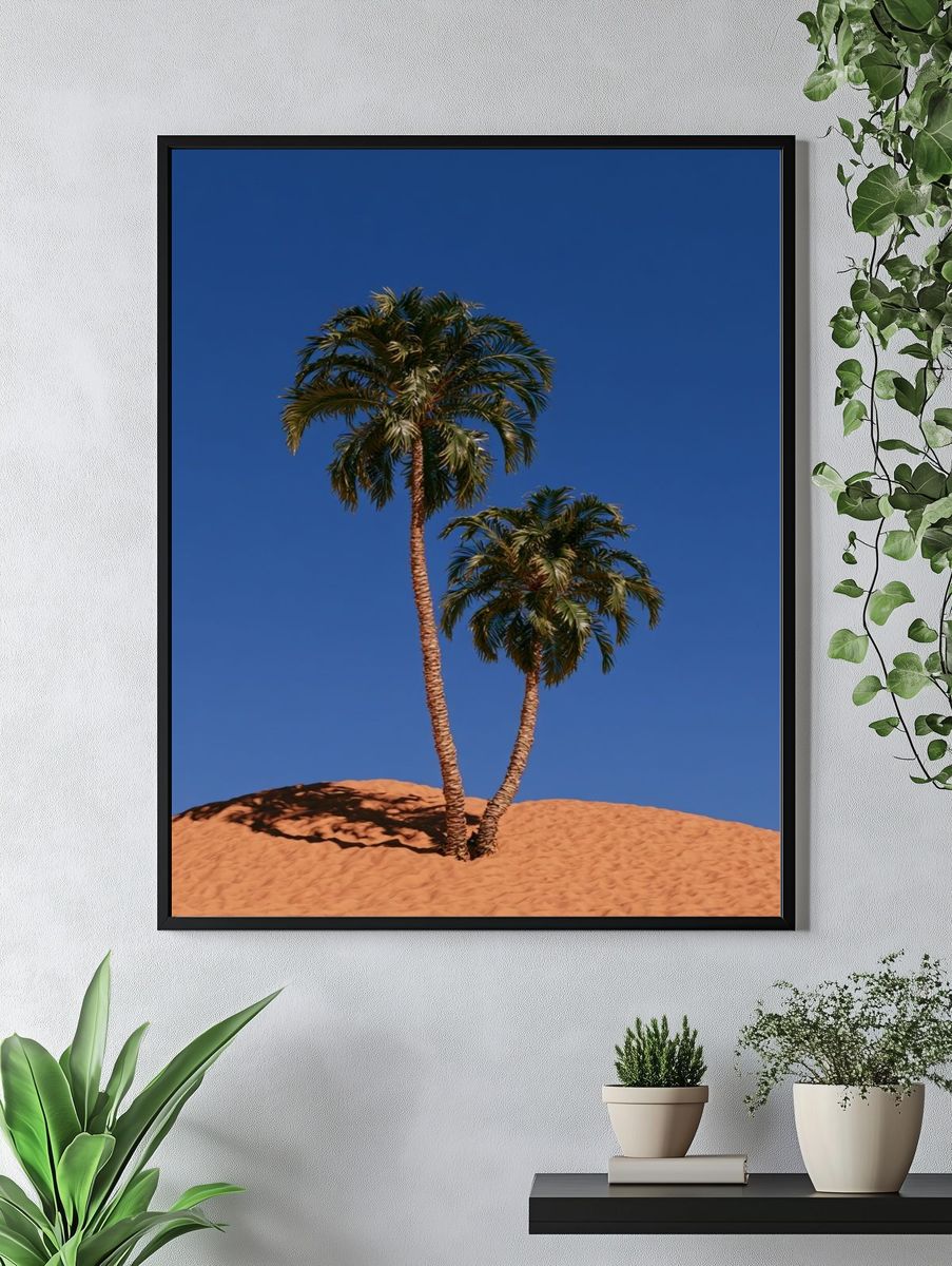 Desert Palm Landscape Print. — room view 4