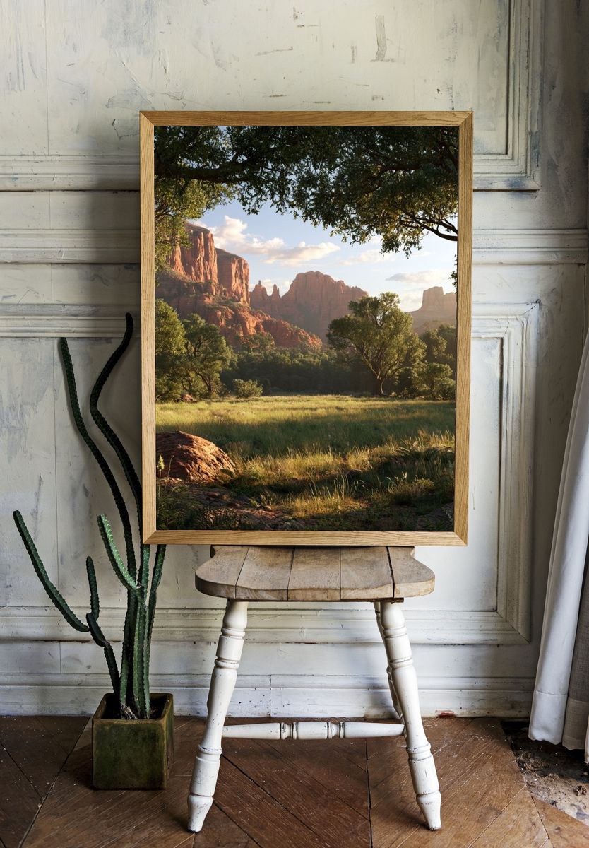 Red Rock Canyon Landscape Poster. — room view 1