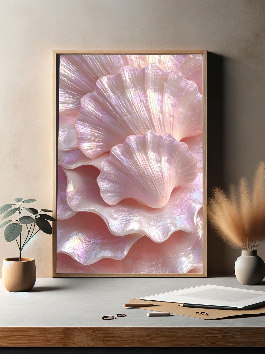 Iridescent Shells — Nature Print. — room view 2