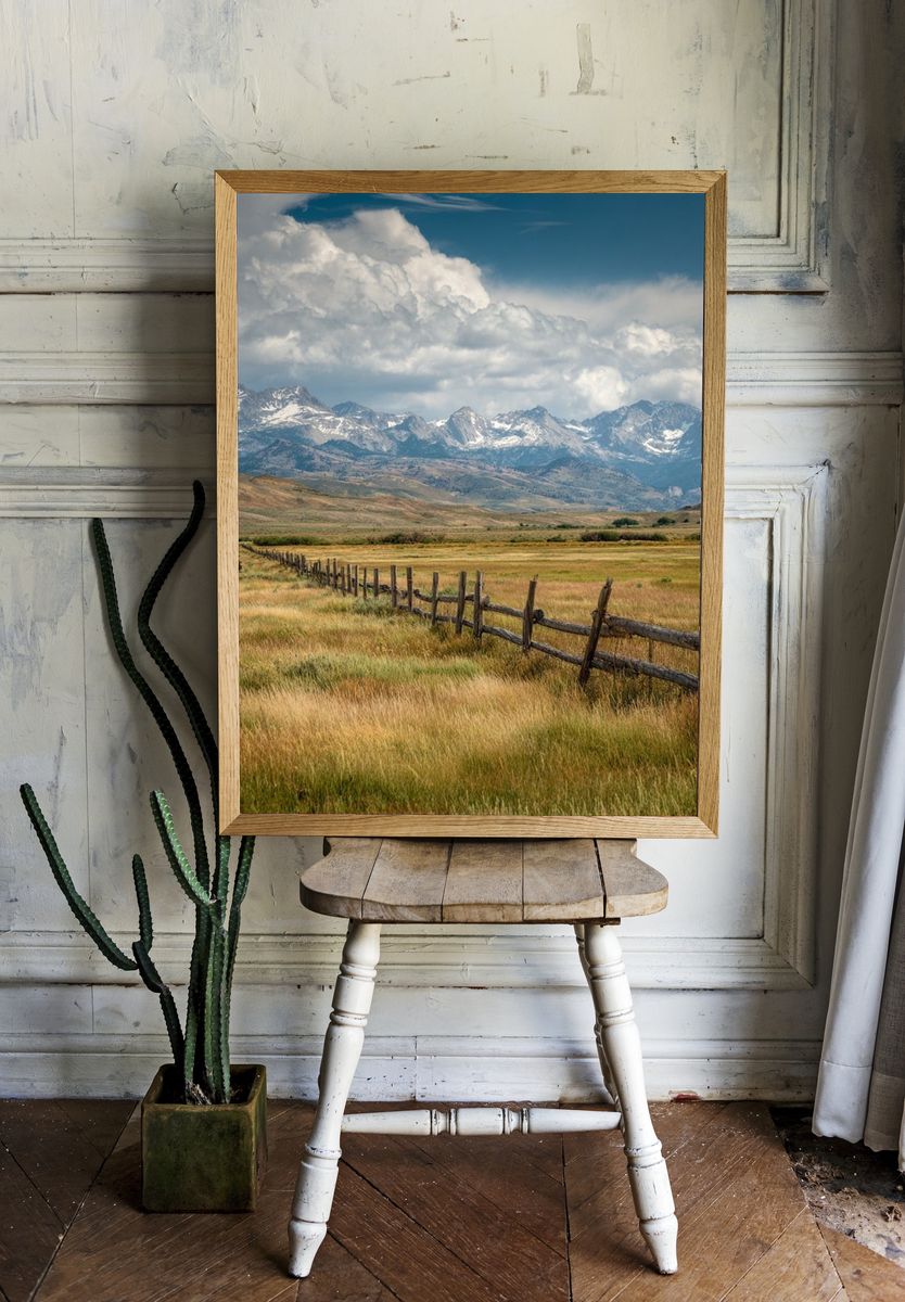 Mountain Landscape — Nature Print. — room view 1