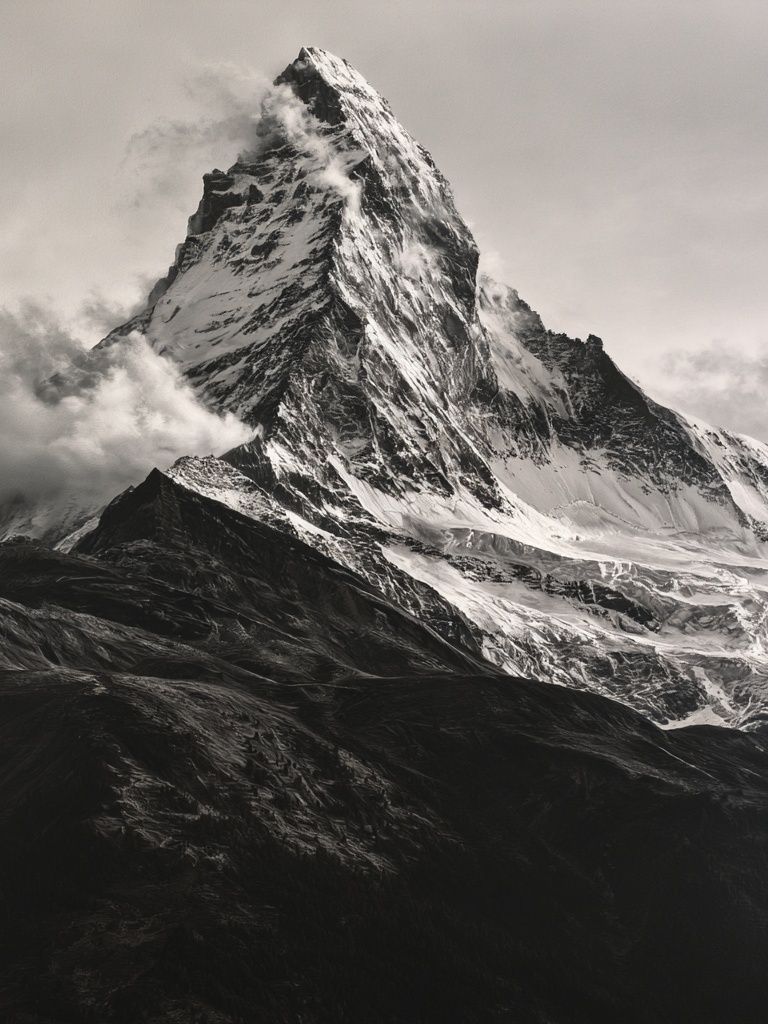 Snowy Mountain Peak Photography Poster. poster detail