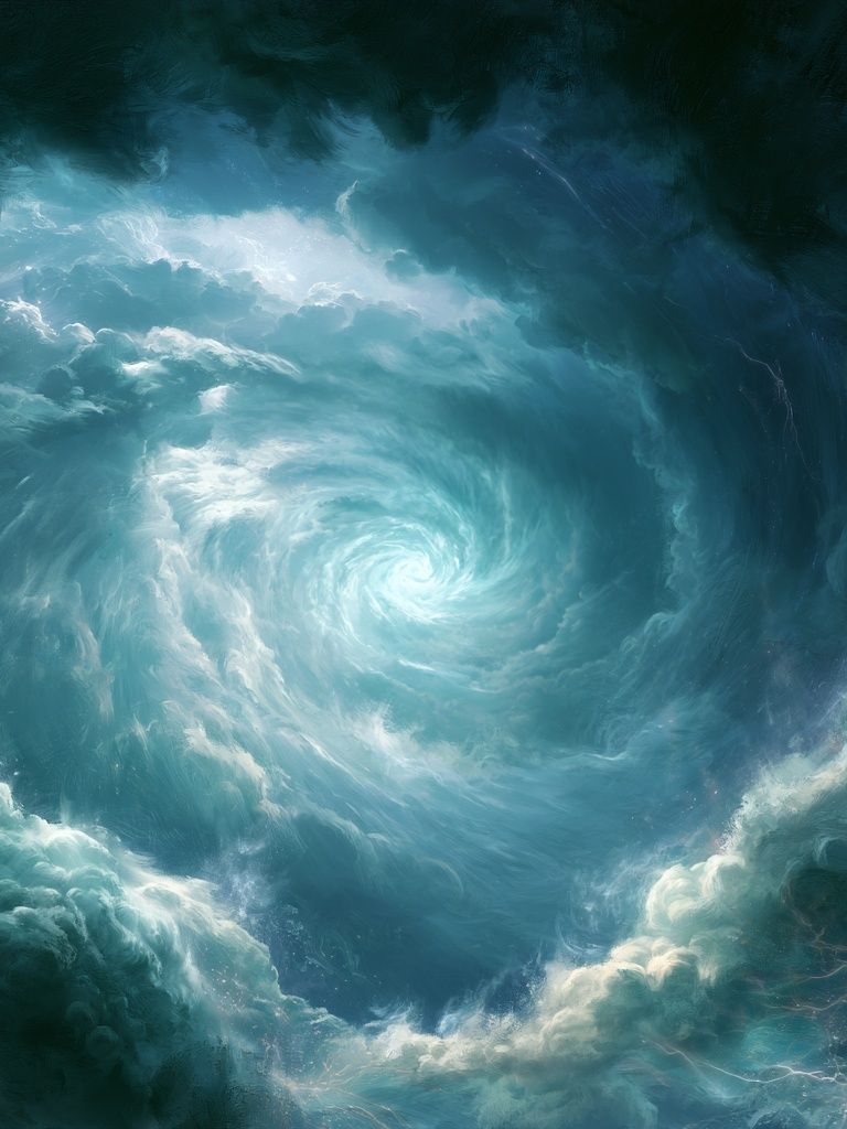 Celestial Storm Swirl Print. poster — nature art