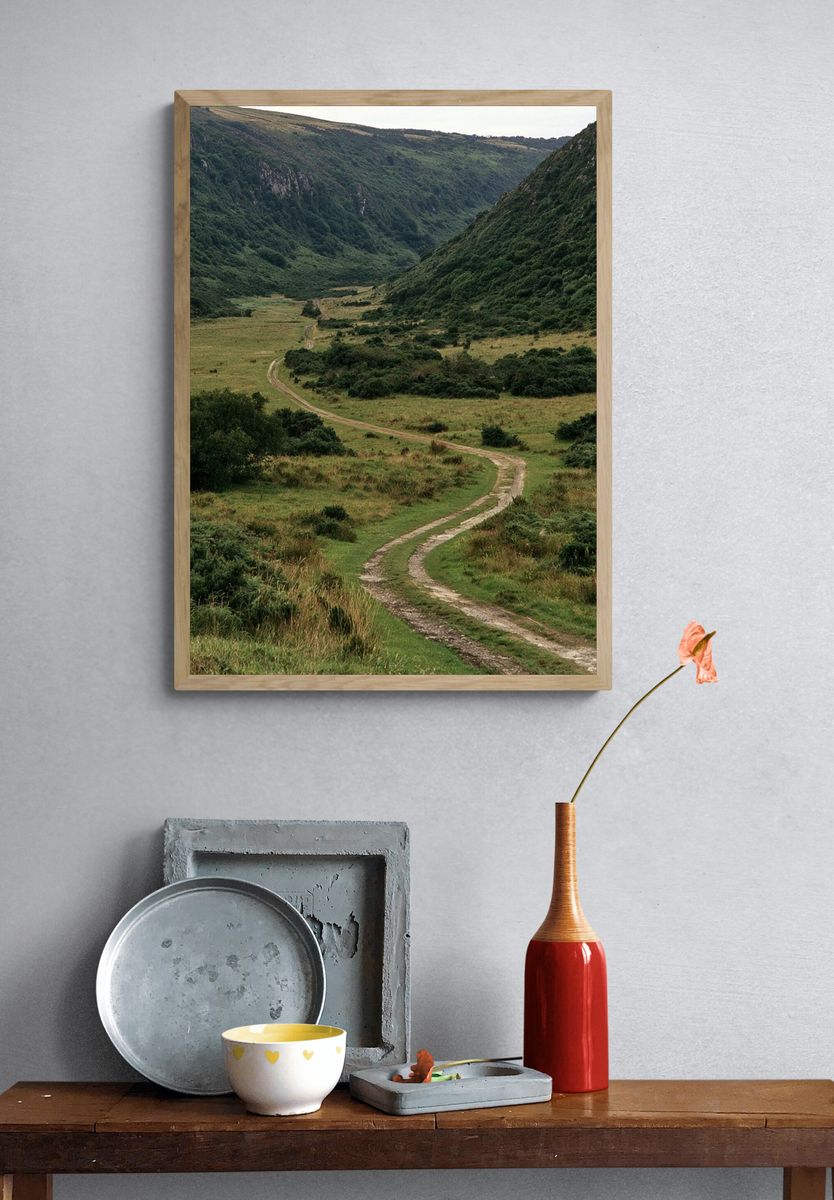 Winding Valley Landscape Poster. — room view 3