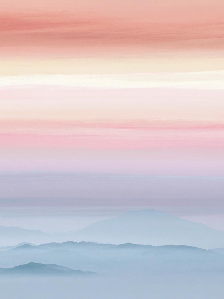 Pastel Mountain Mist Print. poster — nature art