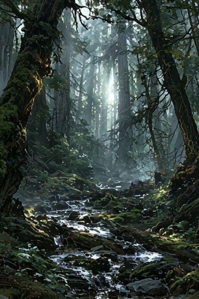 Misty Forest Light Poster.