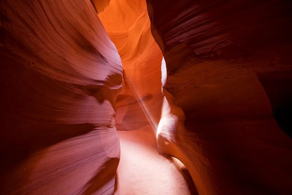 Slot Canyons. Gently carved Navajo. poster — nature art