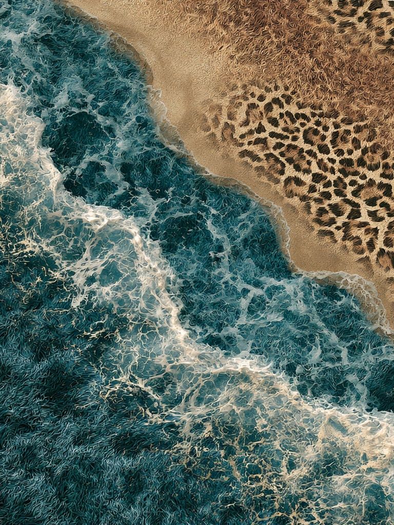 Tidal Shoreline Abstract Print. poster detail
