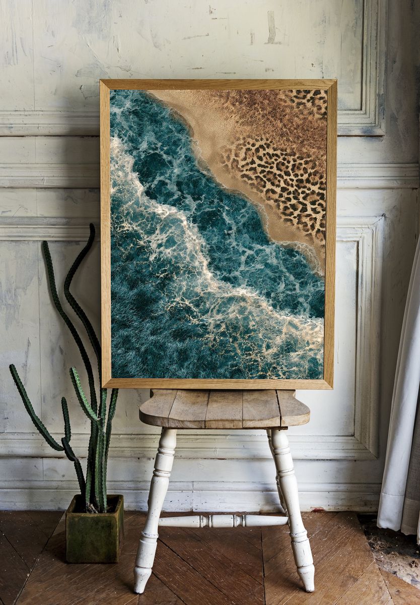 Tidal Shoreline Abstract Print. room preview