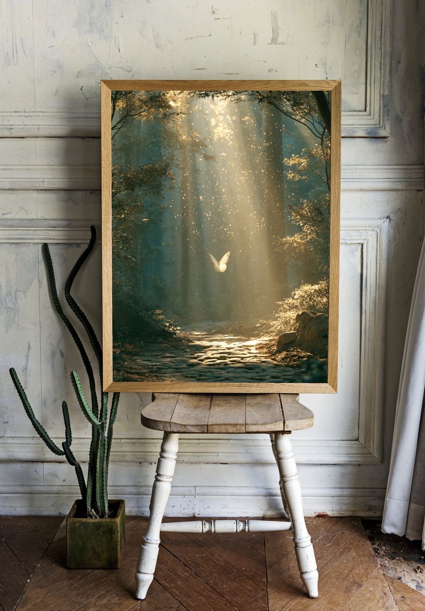 Enchanted Forest Butterfly Poster. room preview