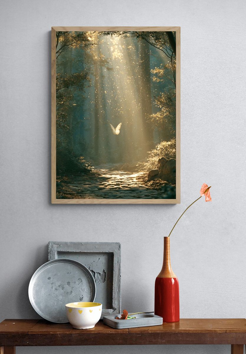 Enchanted Forest Butterfly Poster. — room view 3