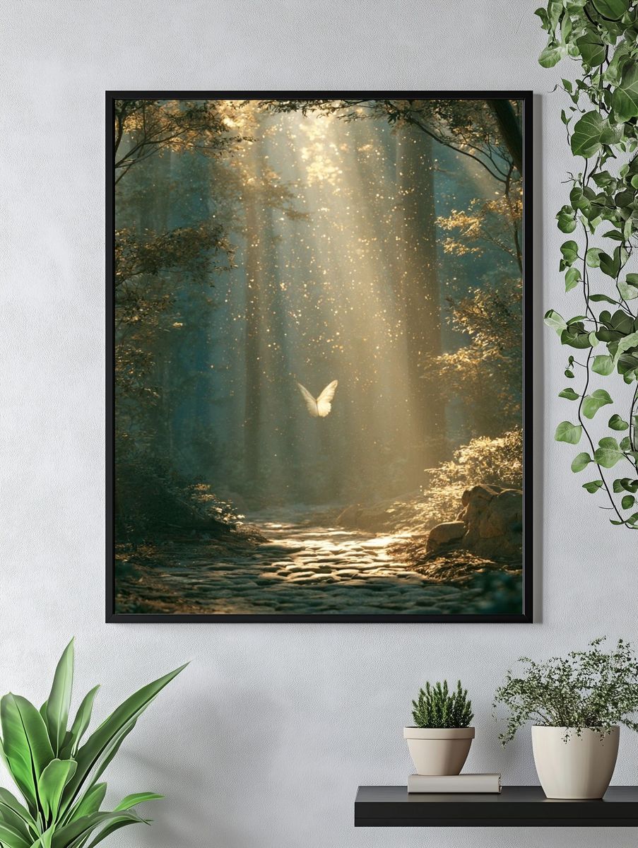 Enchanted Forest Butterfly Poster. — room view 4