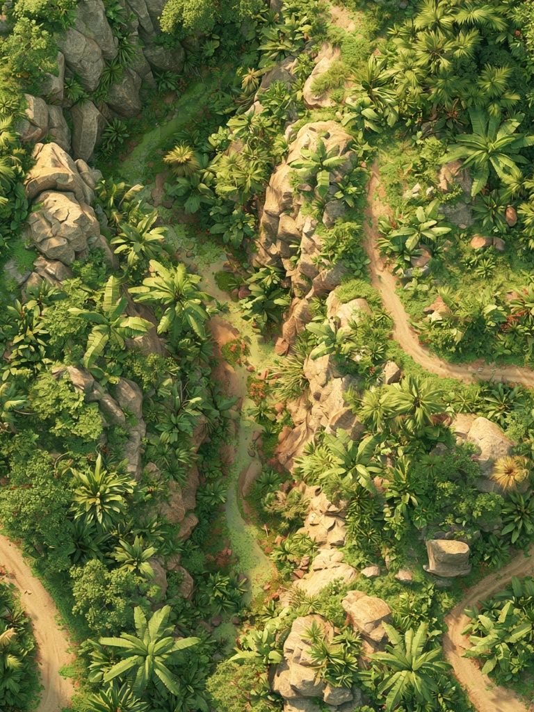 Tropical Jungle Path Poster. poster detail
