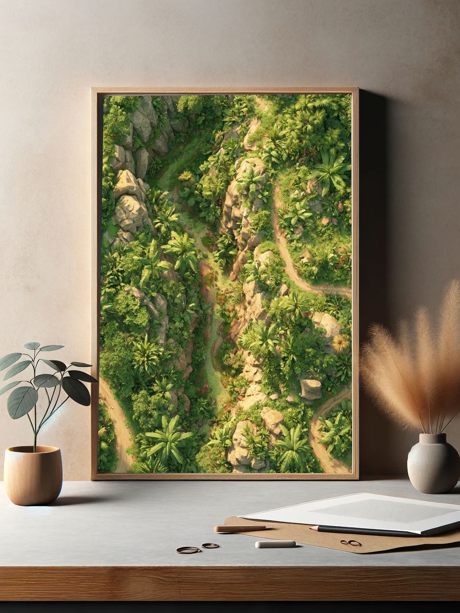 Tropical Jungle Path Poster. — room view 2