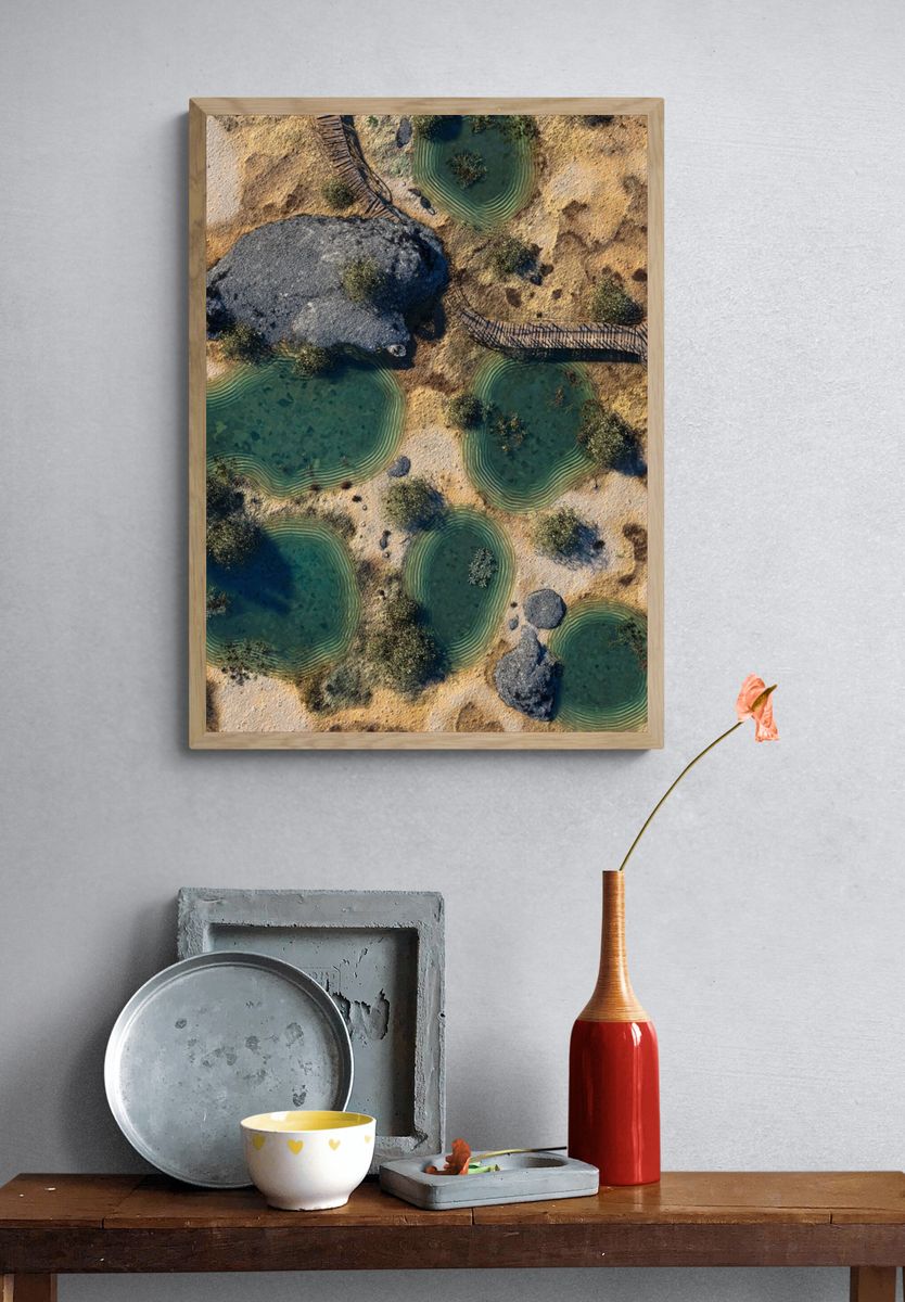 Aerial of Desert Oasis — Nature Print. — room view 3